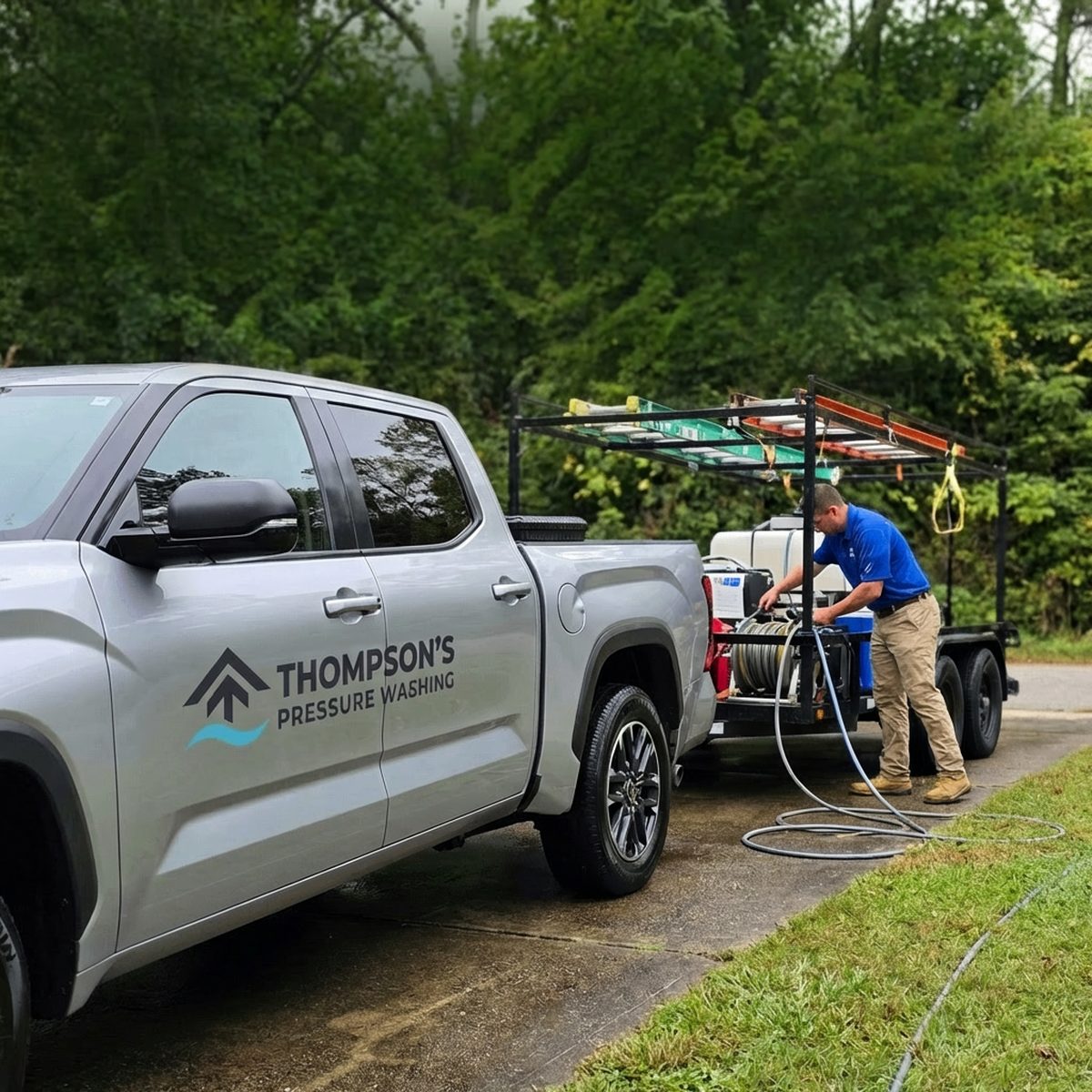 Before and after house washing showing dramatic improvement in Evansville