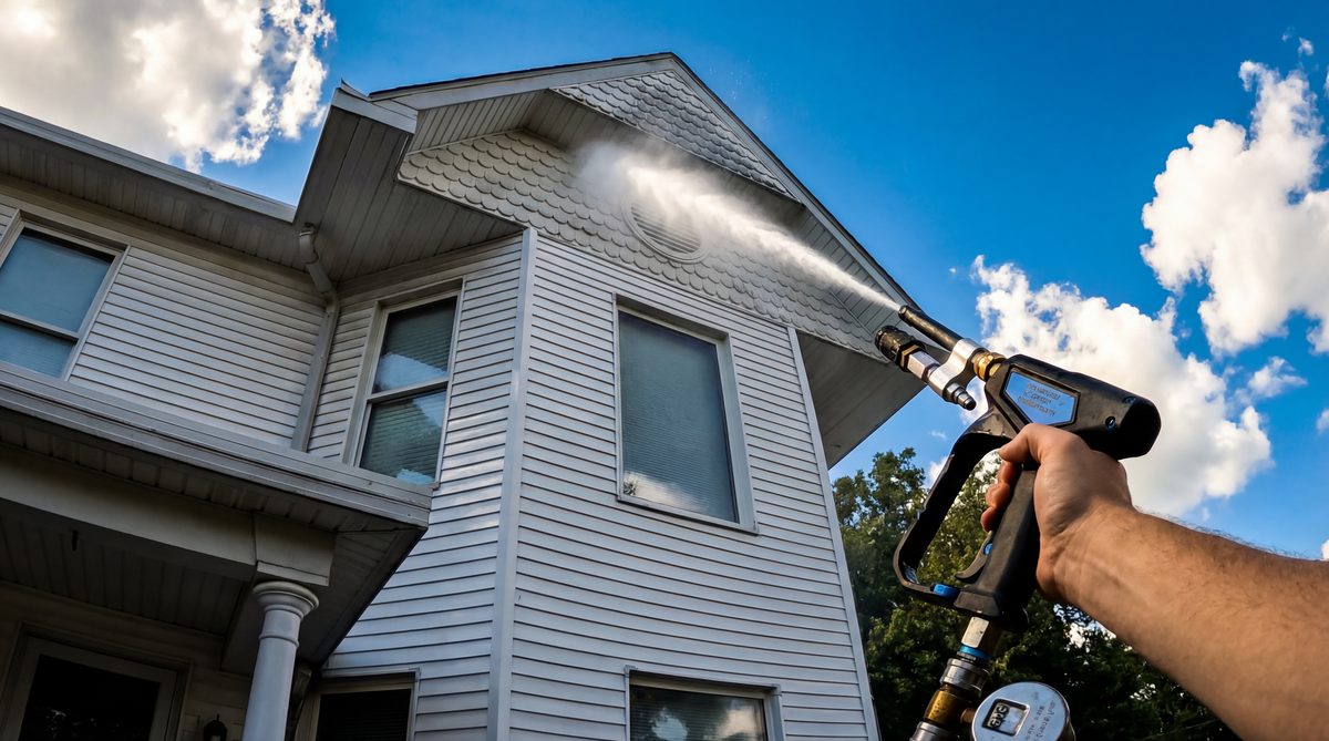 Before and after driveway cleaning results